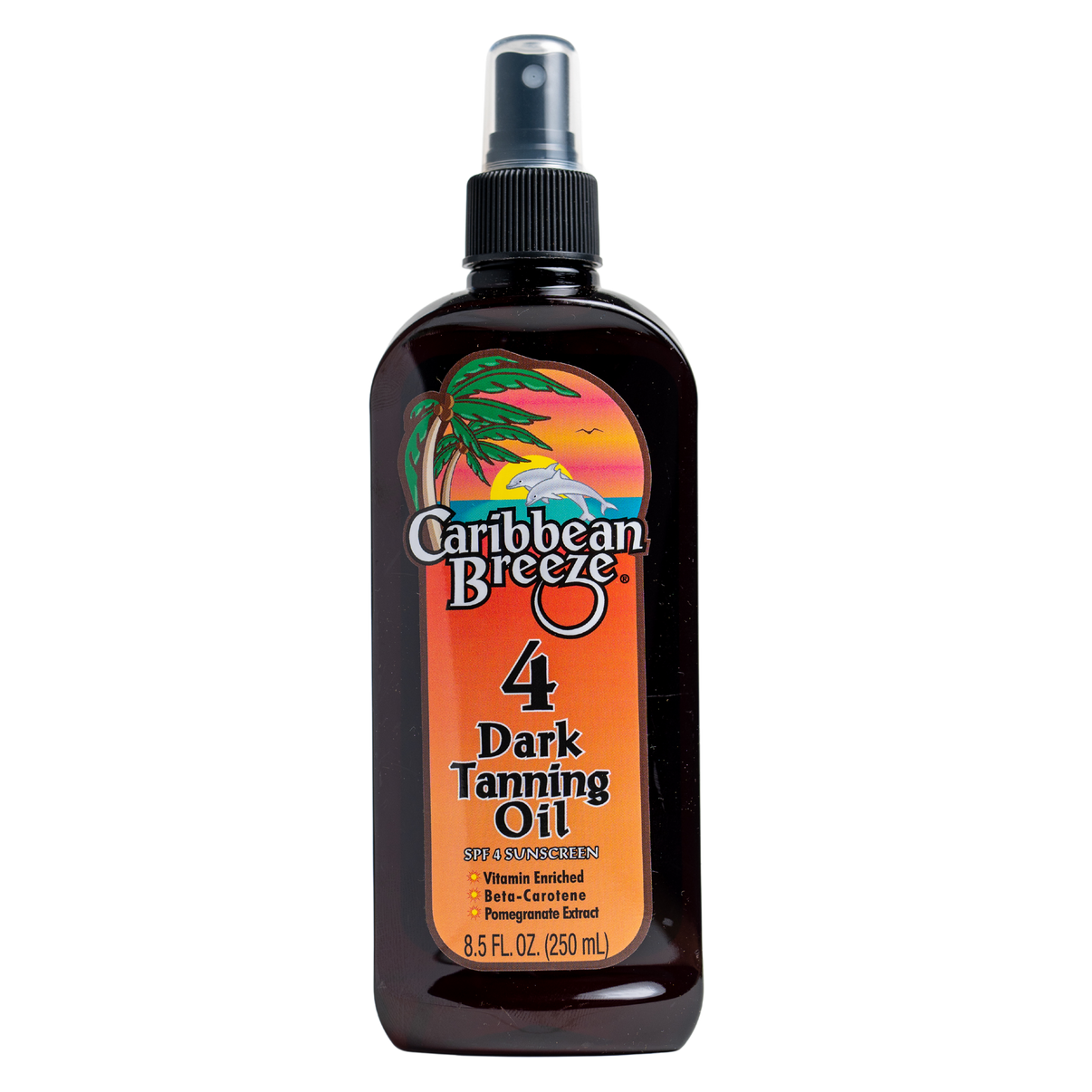 SPF 4 Dark Tanning Oil Caribbean Breeze Sunscreen, Sun Care